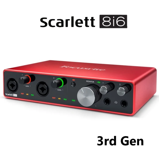 Focusrite – carte son Scarlett 8i6 3e génération USB, Interface