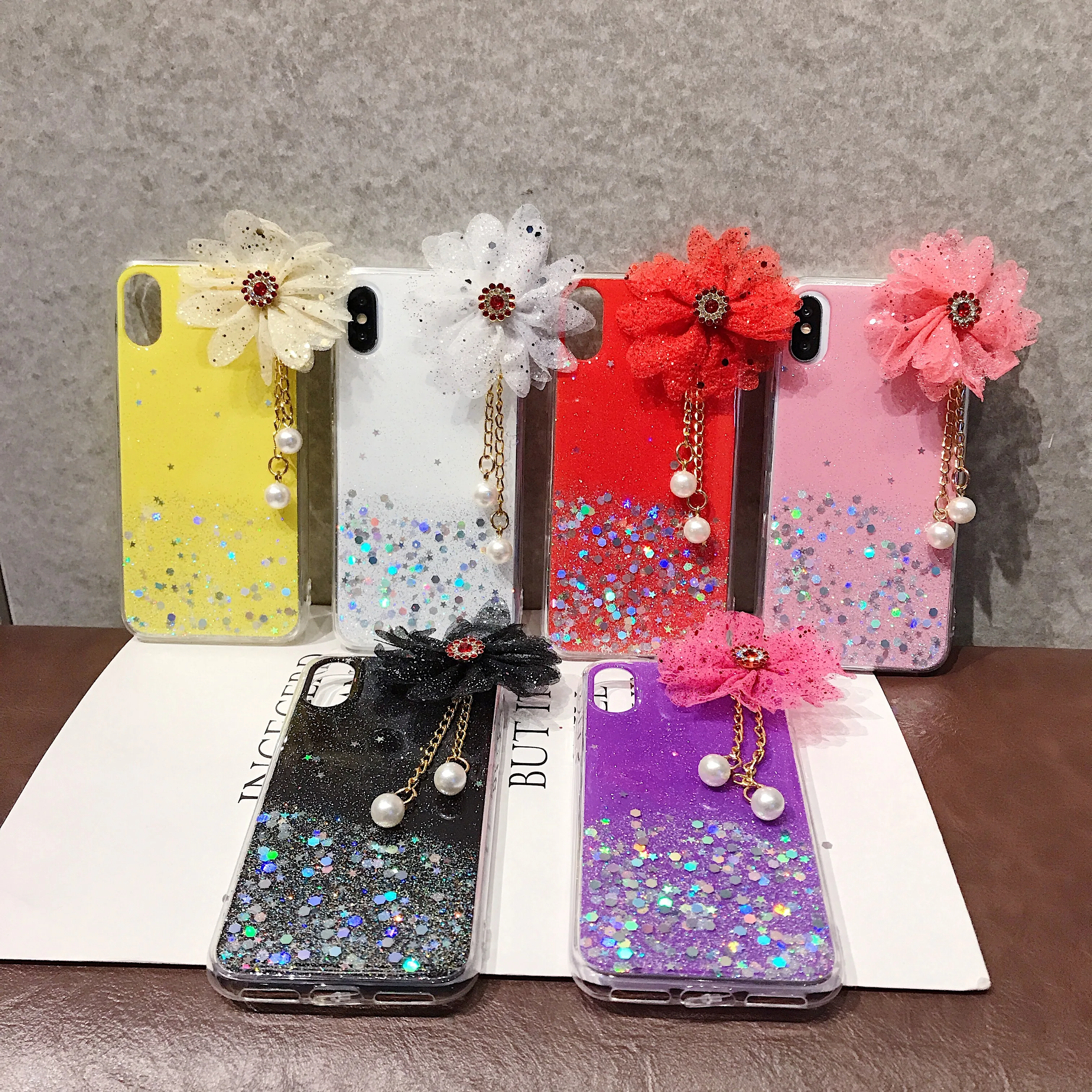 Блестящий чехол с цветами для iphone 11 pro Max 2019 XR XS Роскошный со стразами украшениями 6