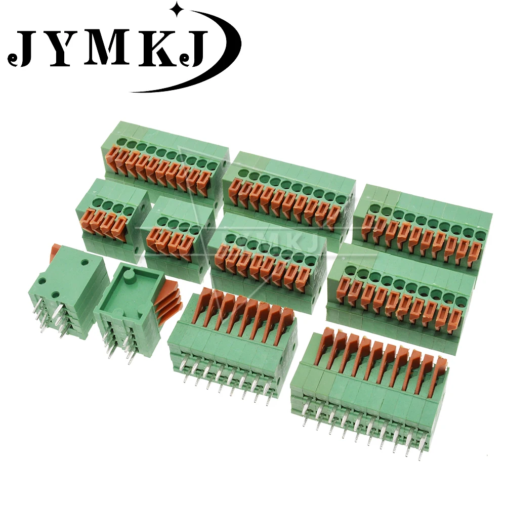 5 шт. KF141V 141V 2 54 мм Pitch PCB прямые разъемы 2/3/4/5/6/7/8/9/10 Pin пружинный Бесконтактный медный