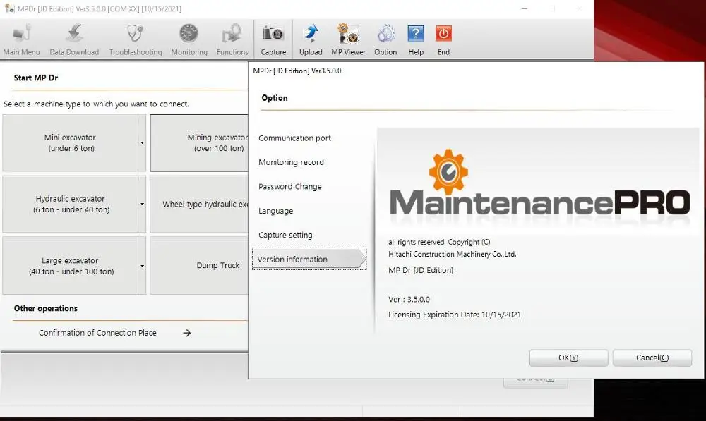 Строительная техника Hitachi MPDr Ver 3.9.0.0 [01 2021]|vers| |