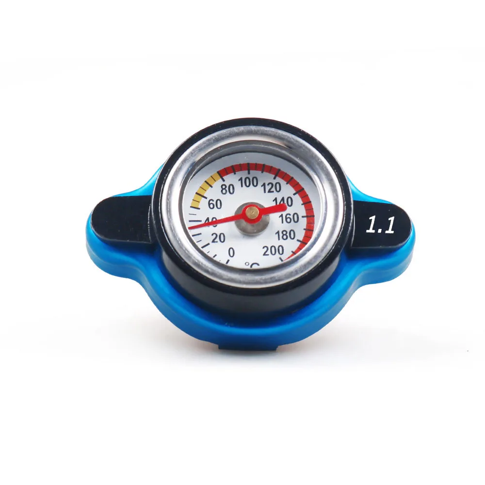 Racing Thermost Radiator Cap Cover With Water Temp gauge 0.9 BAR or 1.1 BAR or 1.3 Cover (Big head) Without radiator cap