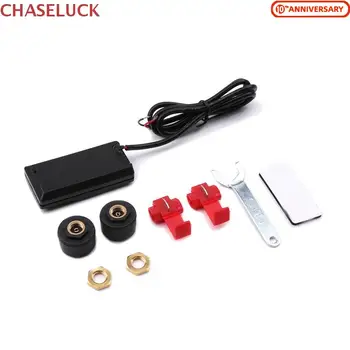 

Universal For Motorcycle TPMS Tire Pressure Temperature Monitoring System Alarm 2 External Sensor Tyre Security Warning Wireless