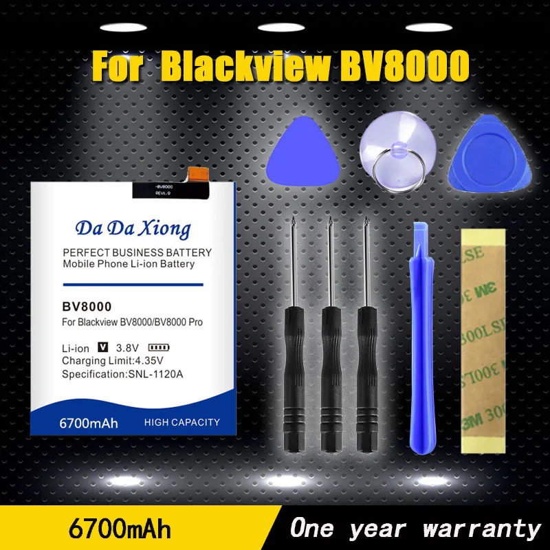 DaDaXiong 0 цикла 6700 мА/ч, V636468P для Blackview BV8000 Батарея Blackview BV8000 Pro бесплатные инструменты+ Стикеры