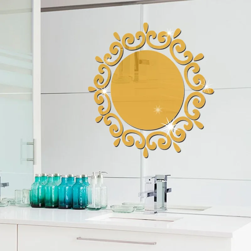 [LM1035] стиль гирлянда в виде кружочков трехмерная Наклейка на стену спальня гостиная декоративные наклейки Зеркальные Стикеры s