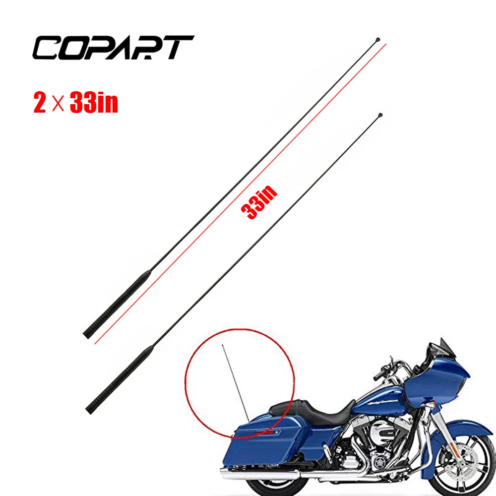 Антенна для Harley Touring Road Street Glide Electra 1986-2021 2020 2019 2x33 'ɺM FM короткая Проводная