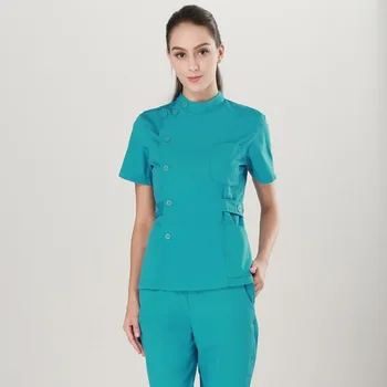 

Summer men's medical clothes doctor's uniform hospital wardrobe short sleeve workwear beautician work uniforms nursing suits new