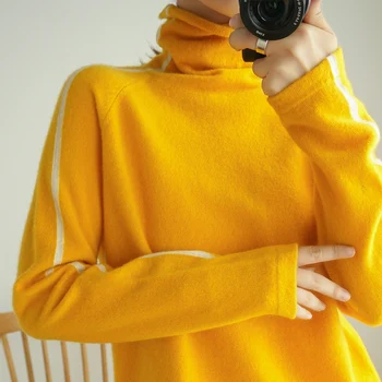 

Smpevrg winter turtleneck women sweater 100% wool knitted female pullover sweaters women jumpers soft healthy knitted pull femme