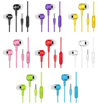 

In-ear Mobile Phone Headset Line Control Subwoofer With Wheat Earphones Universal Mobile Phone Earbuds TXTB1