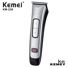 Kemei Professional Men's Electric Hair Clipper Rechargeable Trimmer Razor Four Limit Comb Stainless Steel Cutter Head KM-236