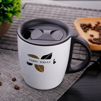 

400Ml 304 Stainless Steel Insulated Coffee Mug Tumbler with Handle Vacuum Tumbler Cup with Lid Insulated Camping Tea Flask for H