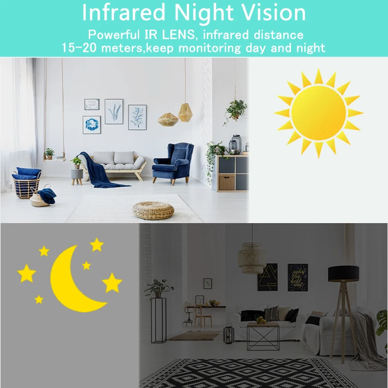 Yoothi Digital Clock Camera IP WIFI Wireless Night Vision Mini Camcorders Tuya Smart Home Security Camera Secret Micro IP Camera