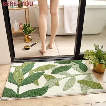 

Leaves Rugs and Carpets For Living room Kitchen Floor Mat Absorbent Bathroom Carpet Home decor Bedroom Bedside Rug Fluffy tapis
