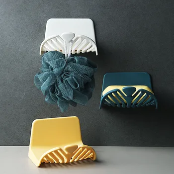 

Bathroom Wall-mounted Soap Box Punch-free Single Layer Soap Box Plastic Soap Dish Non-trace Stick Soap Box