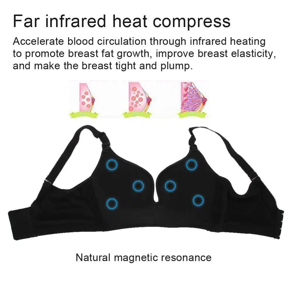 Electric Breast Massager Breast Enlargement Pump Wireless Bust Lifting Nipple Sucker Big Breast Vibrating Bra Enlarge Enhance