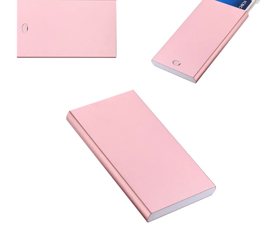 DIENQI Rfid держатель для карт тонкий мужской кошелек металлический Magicl тонкий кошелек винтажный тонкий выдвижной кошелек мужской Умный кошелек белый