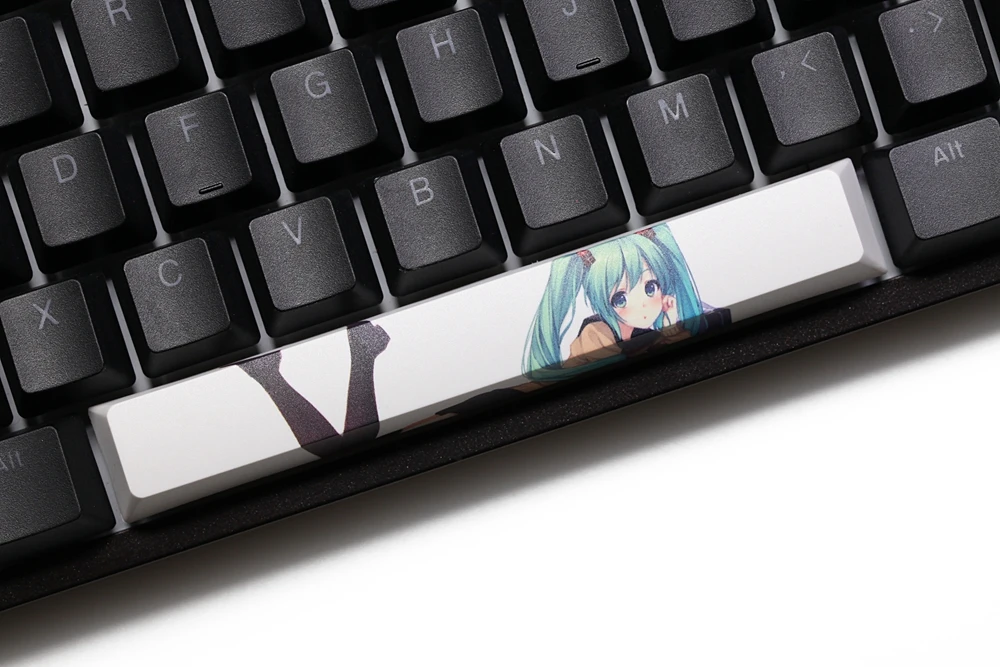  Novelty allover dye subbed Keycaps spacebar pbt custom mechanical keyboard plum blossom miku snowma