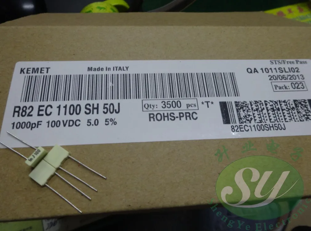 50 шт. KEMET AV R82 0,001 мкФ/100 V 1.0nf 1000pf 1n0 102 пленочный конденсатор