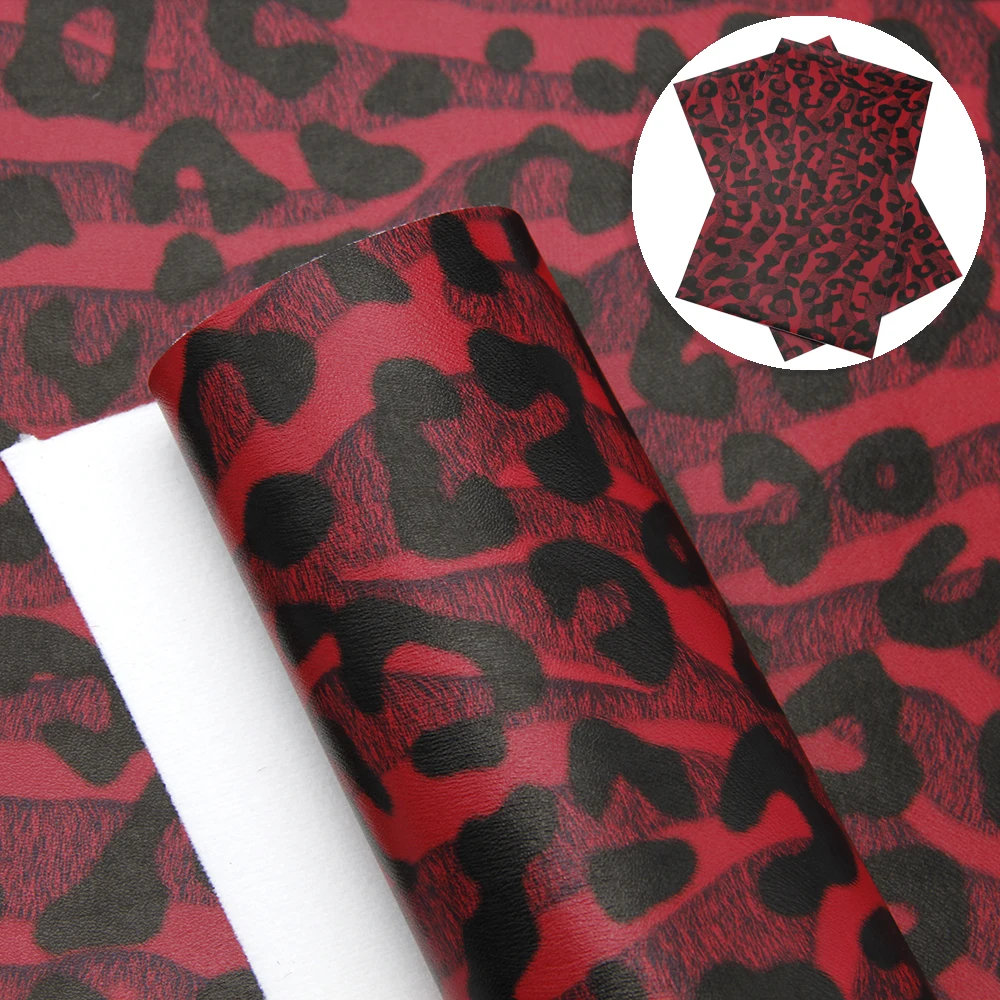 David accessories 20x34 см с леопардовым принтом искусственная Синтетическая кожа листы для бант ткань, материалы для ручных поделок ремесел, 1Yc8081 - Цвет: 1095055013