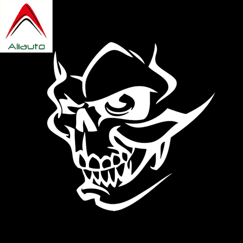 Aliauto Horror Car Sticker Scary Demon Face Skull Automobiles Motorcycles Accessories Vinyl Decal for Golf 5 Kia Opel 14cm*14cm |