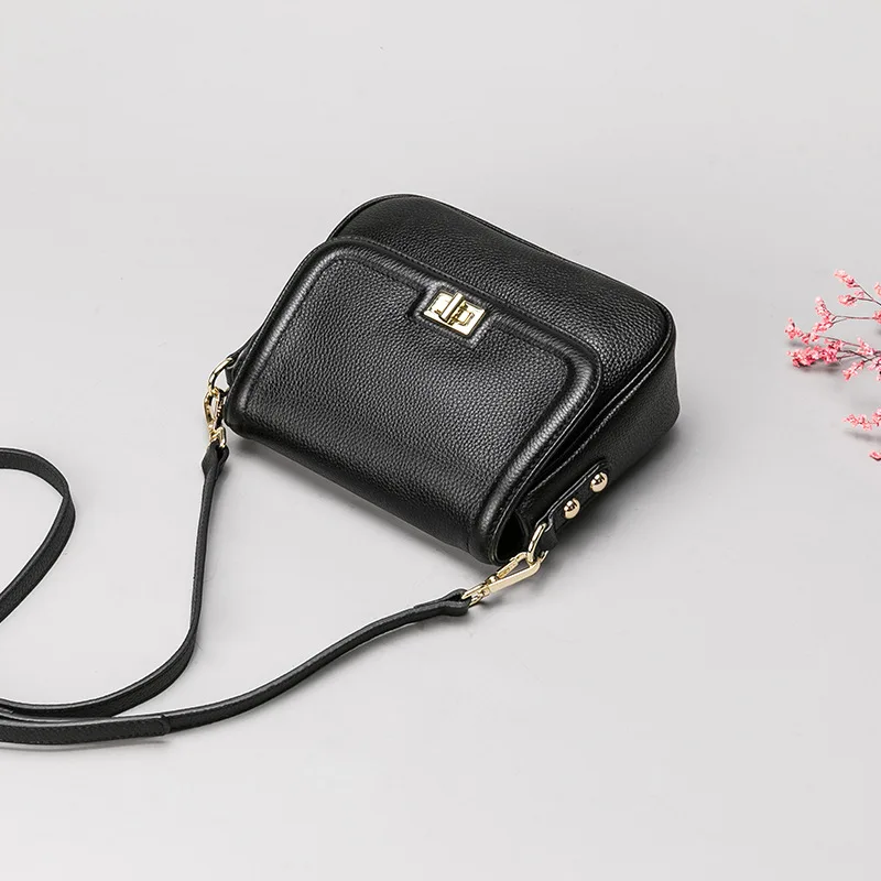 

Women's Leather Bags 2019 New Style Summer Full-grain Leather Messenger Bag Korean-style Casual Women's Square Sling Bag 0410