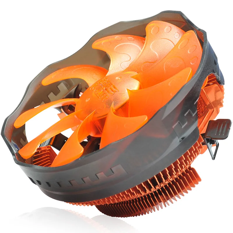 Pccooler E121M Процессор кулер 120 мм оранжевый светодиодный 4pin PWM охлаждающий вентилятор бесшумный вентилятор для AMD AM3 Intel 775 1155 1156 компьютер вентилятора радиатора