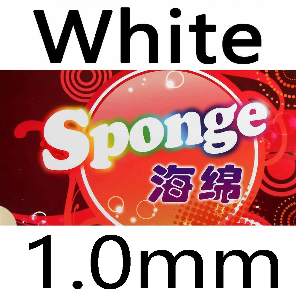 White 1.0mm 61second высокой эластичности Настольный pingpong стол, настольный pingpong губка - Цвет: White 1.0mm