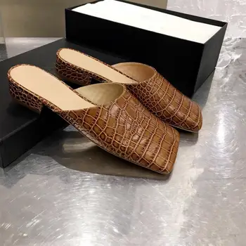 

Shoes Women Outdoor Female Indoor Shoes Genuine Cow Leather High Heel Fashion Outdoor Female Slippers Women Sandals Femmes