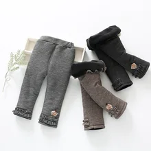 Зимние утепленные детские леггинсы, бархатные штаны для маленьких девочек и мальчиков, хлопковые брюки для новорожденных, одежда для малышей