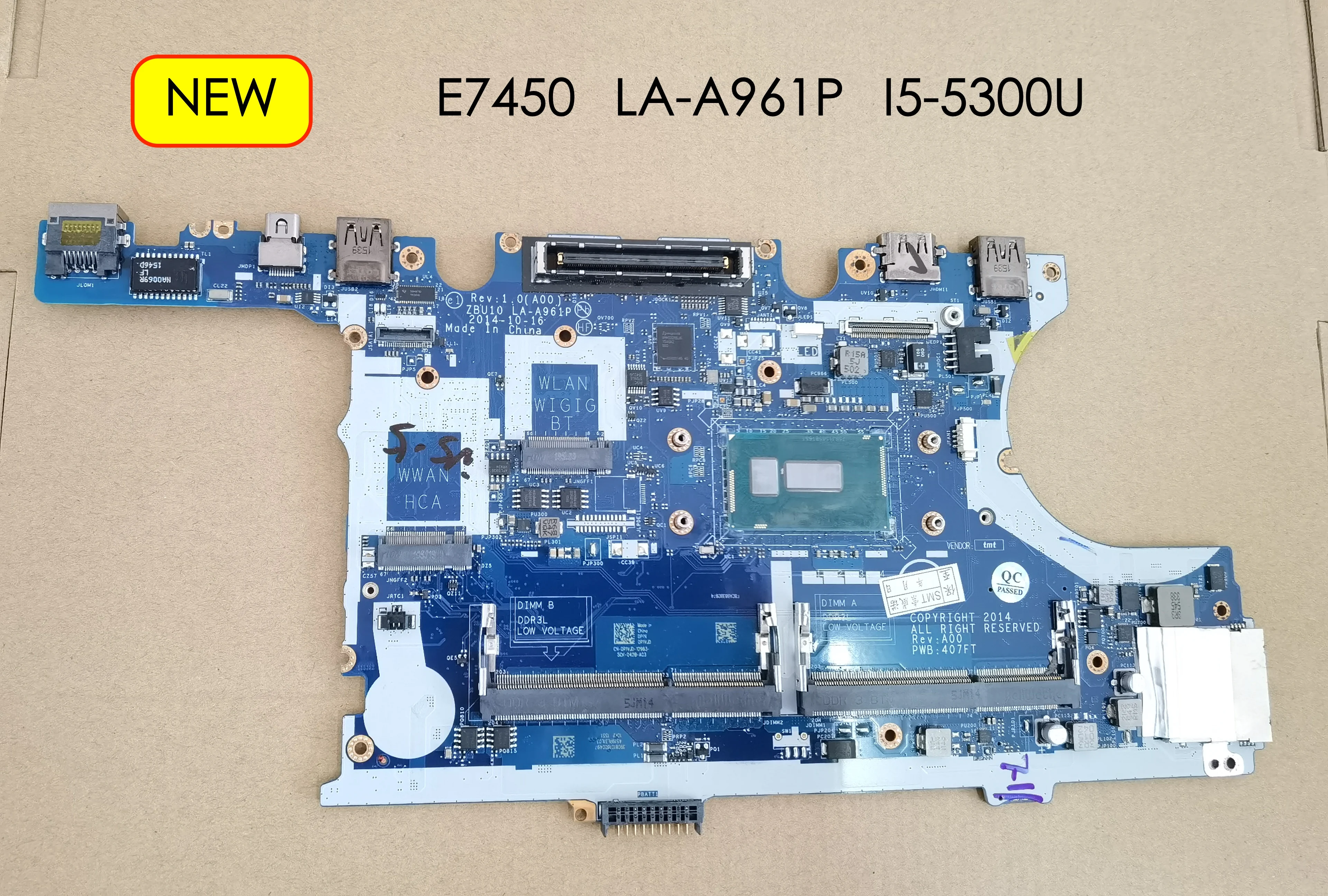 

LA-A961P For Dell Latitude E7450 7450 Laptop PC Motherboard CN-0R1VJD R1VJD Mainboard