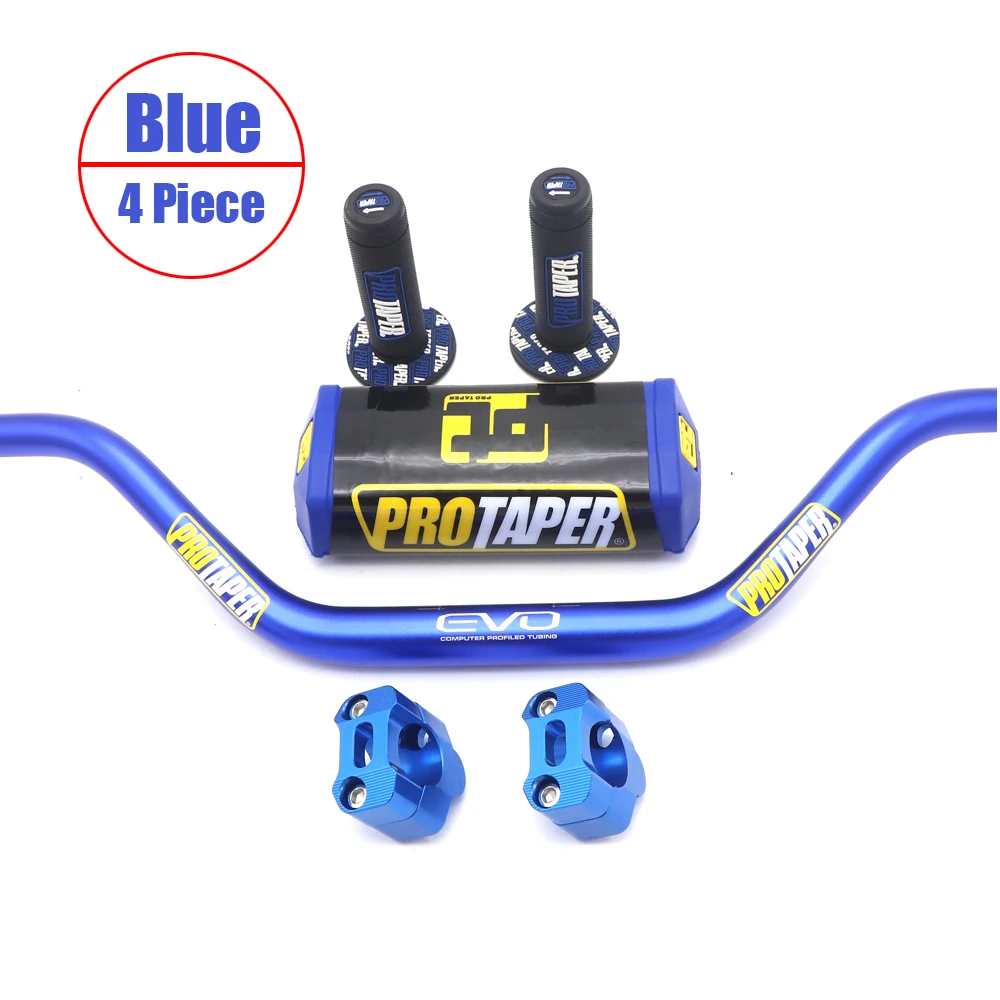 Руль для PRO Taper Pack Bar 1-1/" ручка бар колодки ручки Pit Pro гоночный Dirt Pit велосипед Мотоцикл CNC 28 мм адаптер - Цвет: Blue 4 pieces