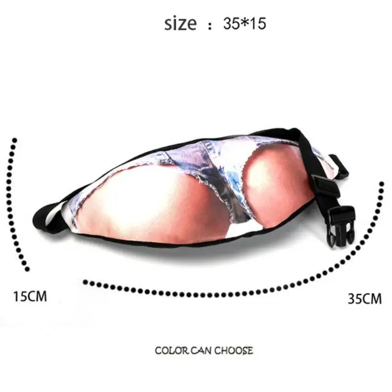 Waterproof Oxford Cloth Case Bag With Adjustable Waist Bag Fake Hip Pattern Waterproof Belt Waist Zipper Phone Pouch Bag