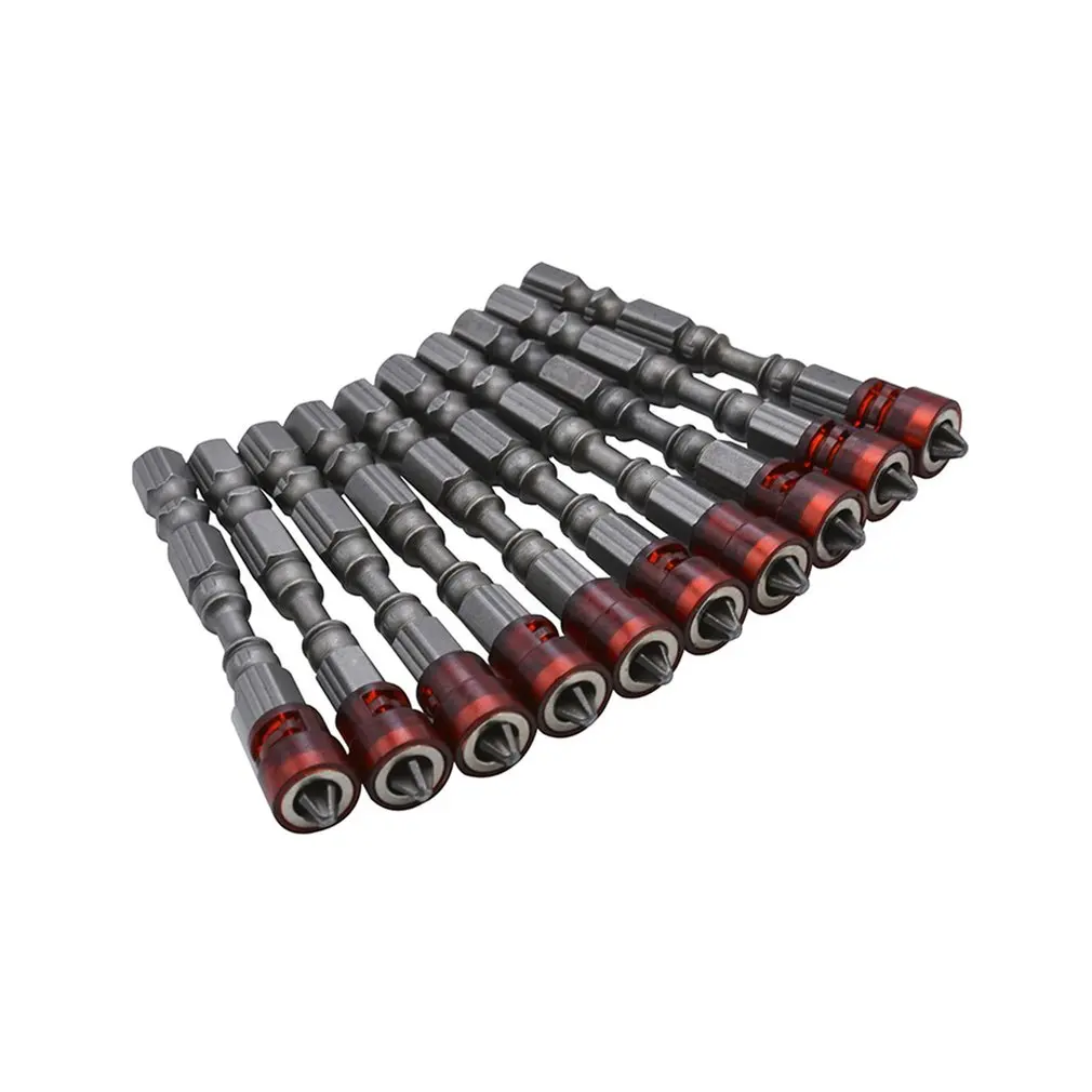 10 шт. PH2 Магнитный крестовый Набор отверток 1/" шестигранный хвостовик гипсокартон S2 сплав Электрический драйвер питания Биты