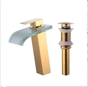 faucet with pop up Vidric Золотой Водопад светодиодный кран с всплывающим водопадом латунный кран для раковины. Смеситель для раковины на бортике смеситель для раковины Ta Torne - Цвет: faucet with pop up