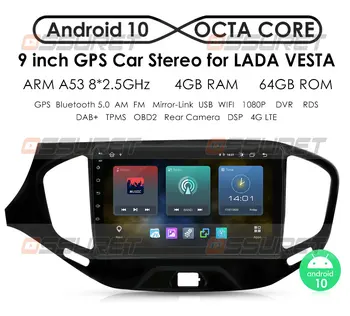 

Hizpo Plus For LADA Vesta Cross Sport 2015 - 2020 Car Radio Multimedia Video Player Navigation GPS Android 10 No 2din 2 din