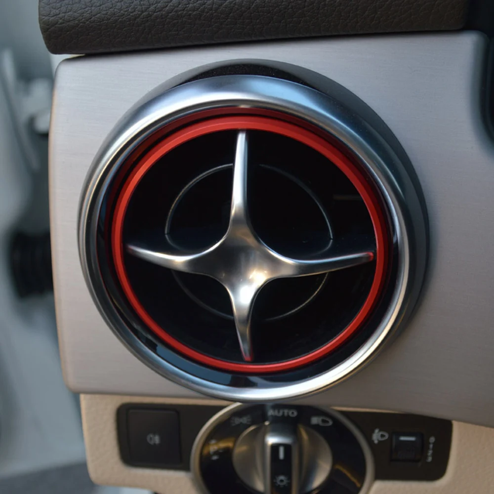 Декоративные кольца наклейки на вентиляционное отверстие для Mercedes benz SLK SLC R172 SLK200