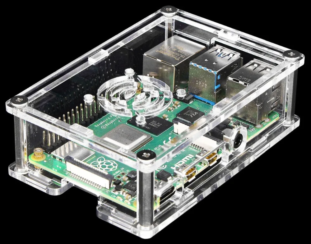 Корпус C2: PMMA прозрачный Raspberry PI 4 корпус коробка PI4 Модель B 1 ГБ/2 ГБ/4 ГБ акриловый чехол Корпус коробка Raspberry PI 4B