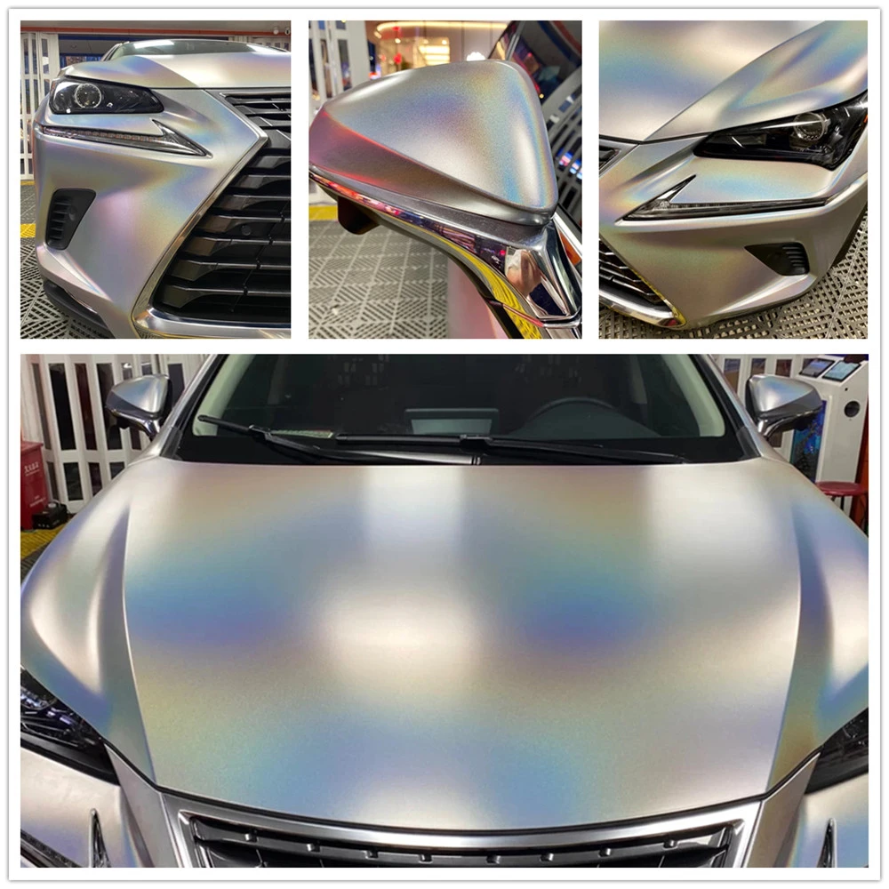 Sunice Matte White/Silver Rainbow Wrap Car wrapping film Bubble Free Car styling Highest quality| | - AliExpress