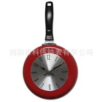 Fashion Creative 10 Inches Wall Clock Stainless Steel Clock Dial Flat-bottom Pot Metal Quartz Wall Clock