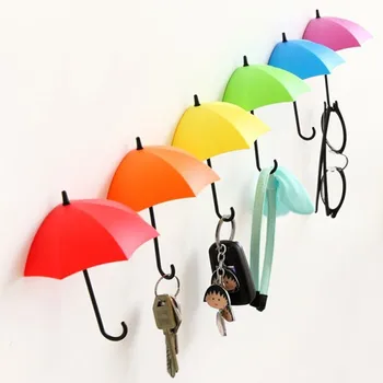 

3Pcs Christmas Decoration for Home Umbrella Shape Adhesive Sticker Wall Hook Ornaments Xmas Noel Navidad 2020 Gift New Year 2021