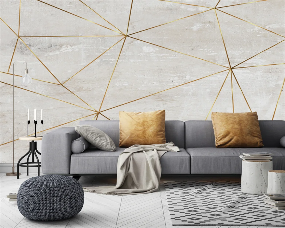 beibehang Custom modern nordic retro abstract geometric lines tv bedroom background wallpaper papel de parede papier peint