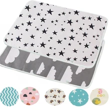 Matelas à langer réutilisable pour bébé, housse pour nouveau né, en coton, imperméable, Portable
