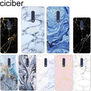 Перейти на Алиэкспресс и купить Ciciber для Nokia 8 7 7,1 6 6,1 5 5,1 3 3,1 2 2,1 1 Plus Мягкий Прозрачный ТПУ Sirocco для Nokia X7 X6 X5 X3 чехлы для телефонов цветной мрамор