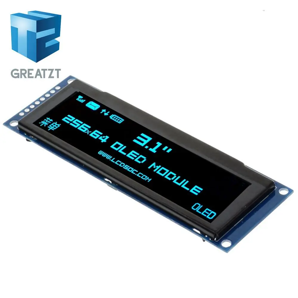 GREATZT настоящий oled дисплей 3 12 &quot256*64 25664 точек Графический ЖК модуль экран LCM SSD1322