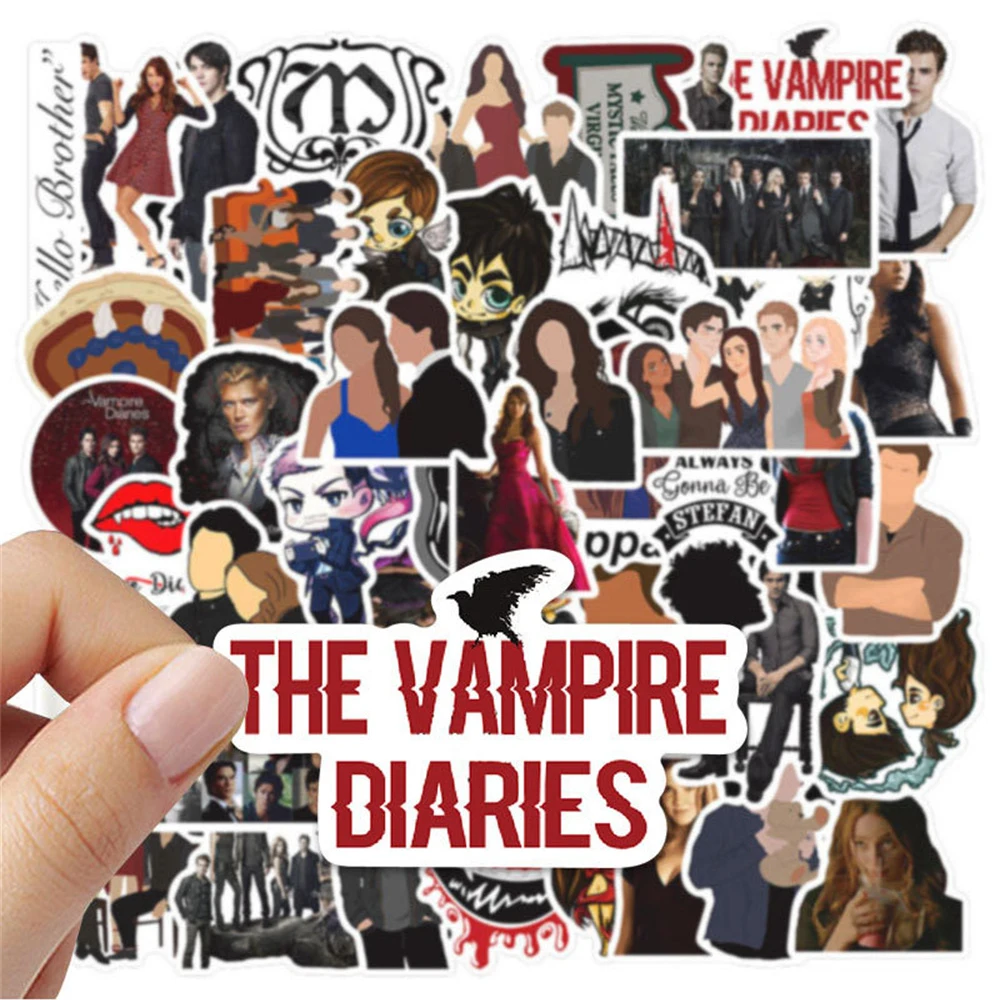 10/30/50PCS Popular American TV Series The Vampire Diaries Graffiti Stickers Luggage Motorcycle Laptop Stickers Wholesale