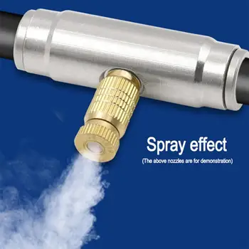 

Atomizing Nozzle 3/16" Brass High Pressure Atomizing Cooling Humidifying Nozzle Spray Head Sprinkler Spray System Nozzle