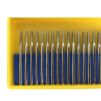 

30 Diamond Grinding Head Cylindrical Engraving Drill Coating Engraving Burr Handle 1/8 inch for Grinding Tool Accessories