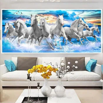 

HUACAN Full Drill Square Diamond Painting 5D Horse DIY Diamond Embroidery Animal Cross Stitch Diamond Art