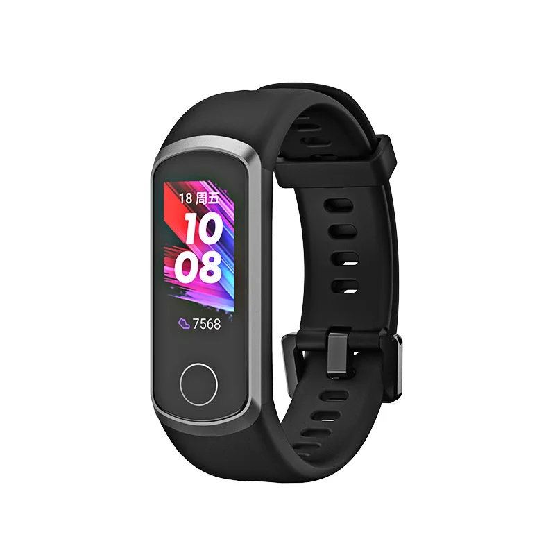 Черный Сменный спортивный силиконовый ремешок для часов Honor Band 5i браслет смарт