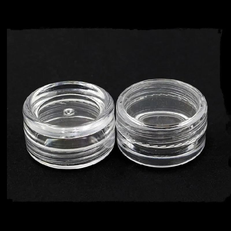 

Wholesale 3g Clear Cream Jar Round Empty Cosmetic Jar Nail Jar Container Nail Beauty tools Jar Cosmetic Box Containers