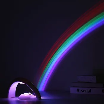 

LED Colorful Rainbow Lamp LED Night Light Romantic Rainbow Projector Lamp Universal Projection Lamp Portable Home Decor